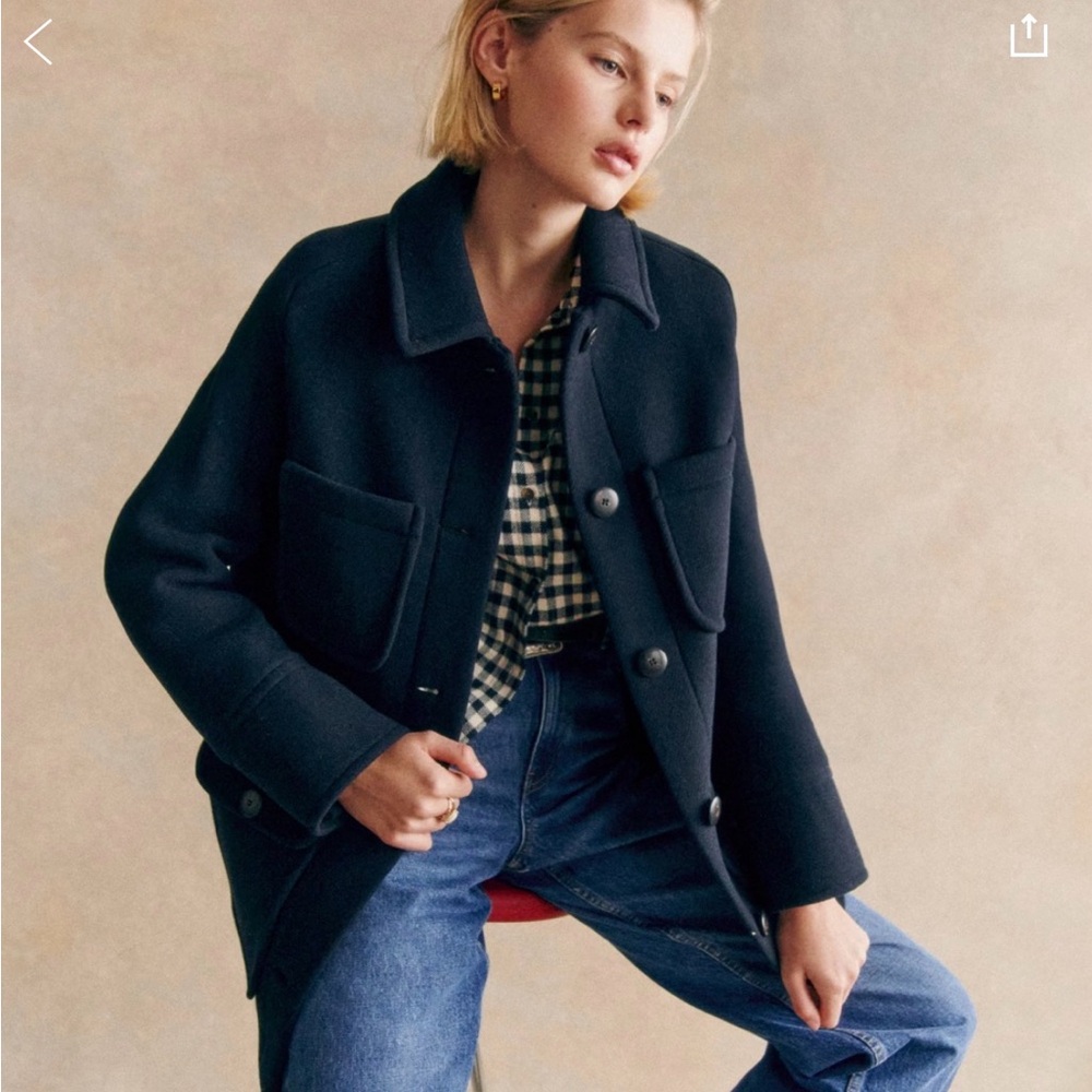 Sezane Paolo Wool Jacket - Size 10